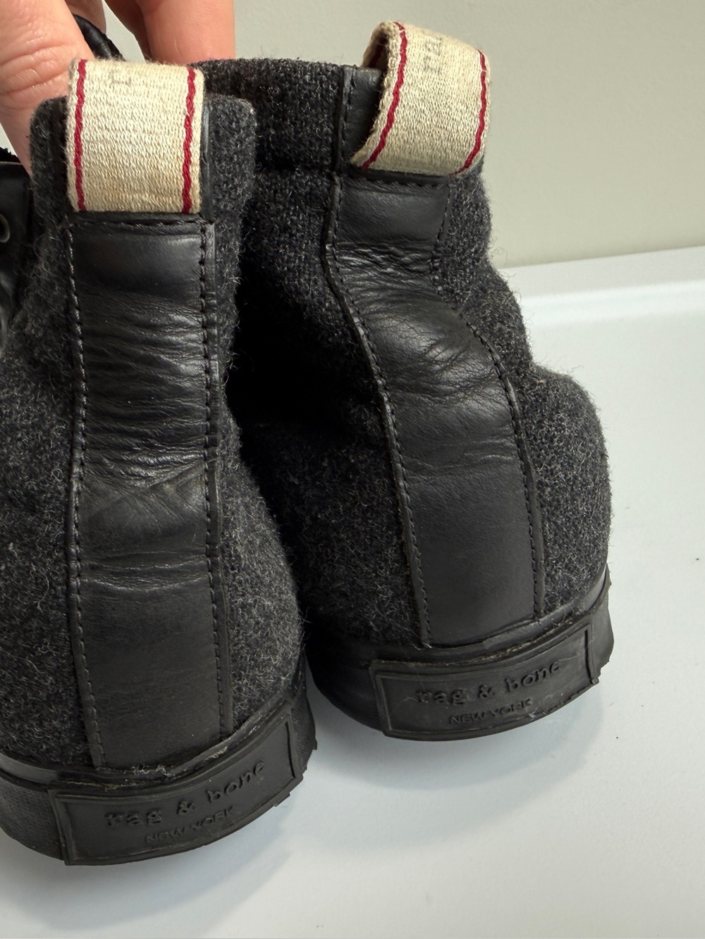 RAG & BONE Black Leather Chukka - Picture 11 of 14